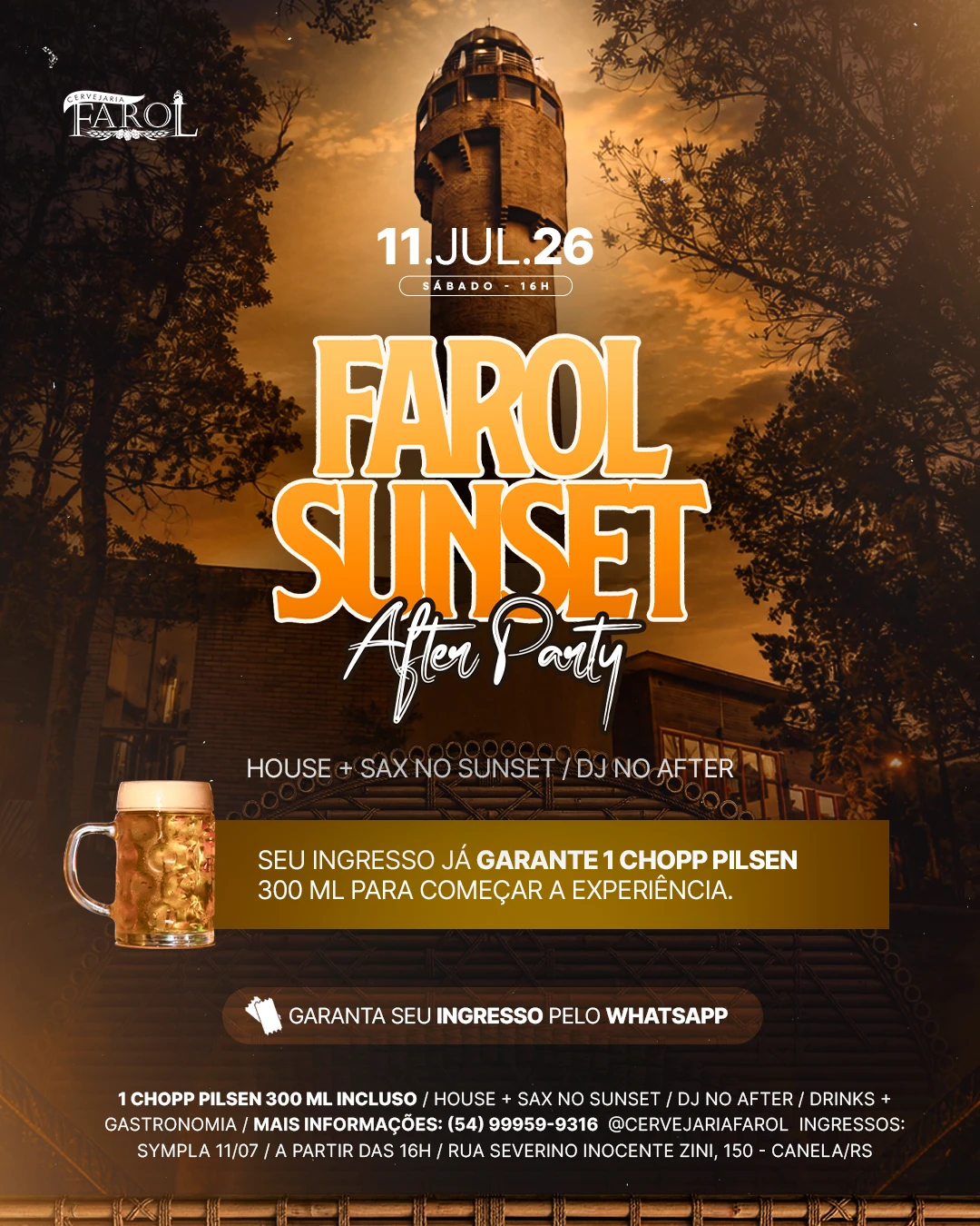 Prévia do próximo banner de evento da Cervejaria Farol