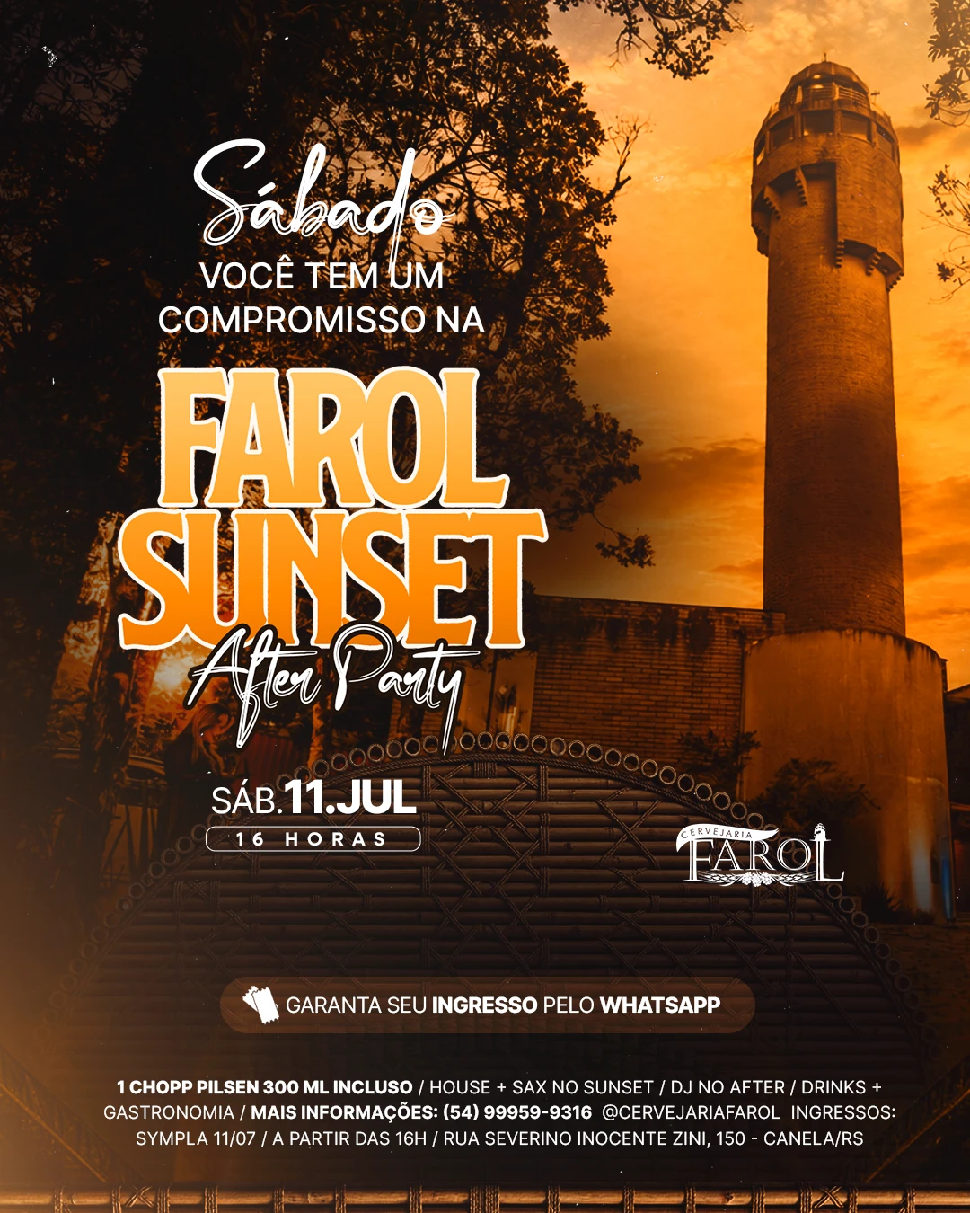 Banner de evento da Cervejaria Farol