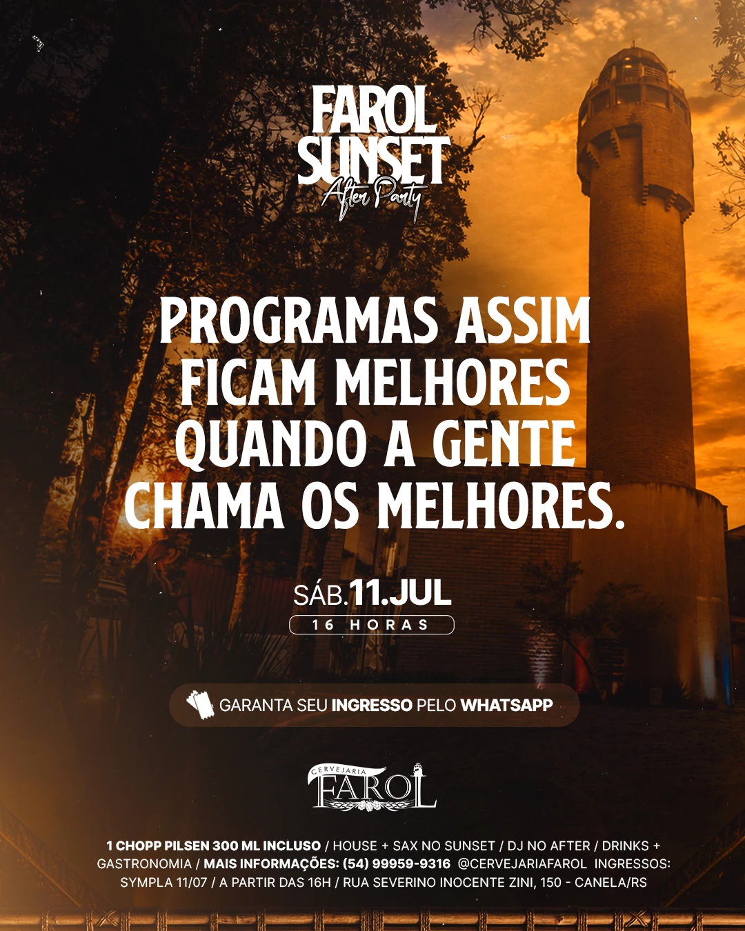 Banner de evento da Cervejaria Farol